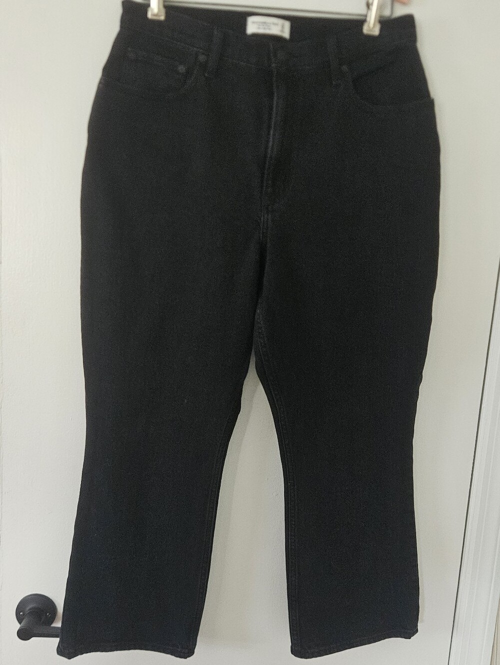Abercrombie & Fitch Womens Jeans Kick Flare Ultra High Rise Curve Love Black